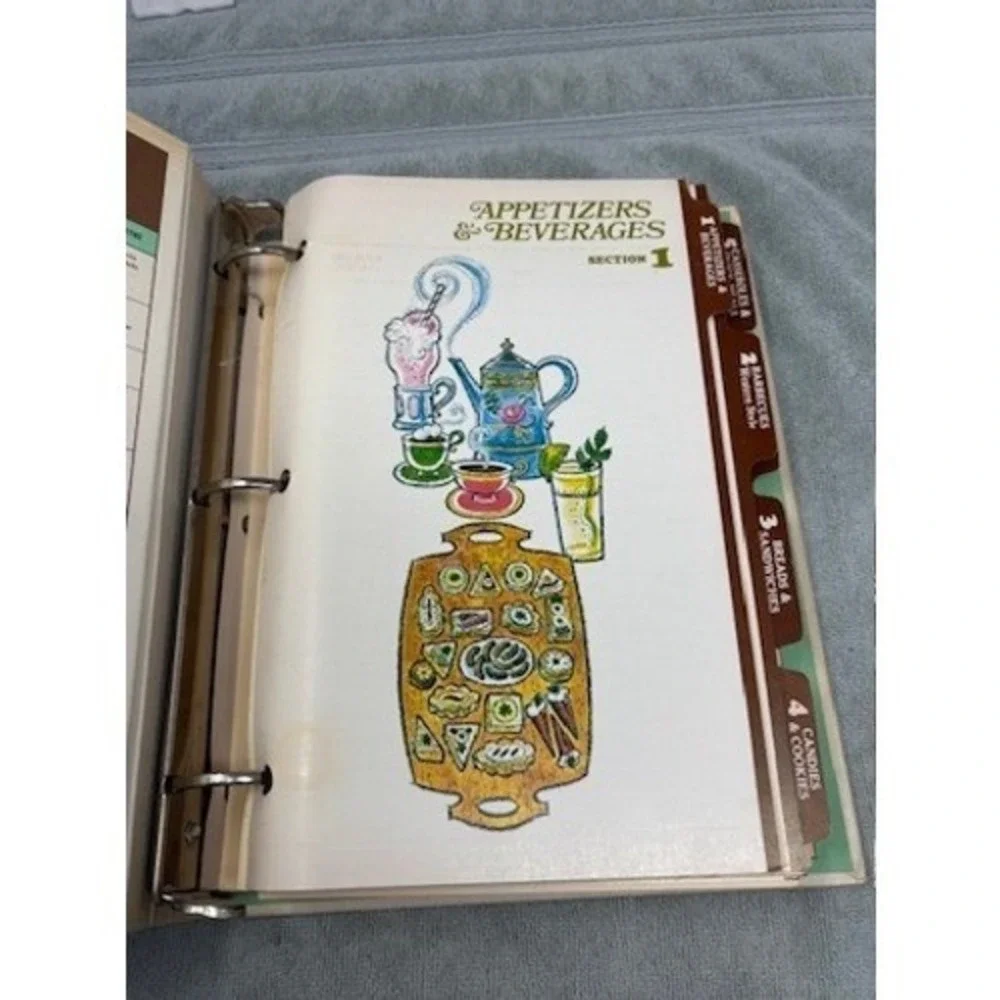 Vintage‎ Arizona Homemakers Cookbook Ring Bound Illustrated Tabbed Dividers